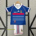 Retro 1998 Kids France Home Jersey