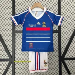 Retro 1998 Kids France Home Jersey