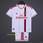 Retro 20 Kids AC Milan White Away Jersey