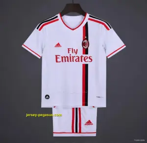 Retro 20 Kids AC Milan White Away Jersey