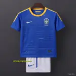 Retro 20 Kids Brazil Blue & White Away Jersey