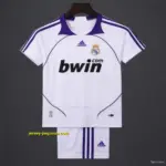 Retro 20 Kids Real Madrid White & Purple Home Jersey