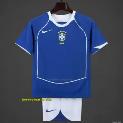 Retro 2004 Kids Brazil Away Jersey