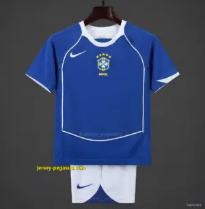 Retro 2004 Kids Brazil Away Jersey
