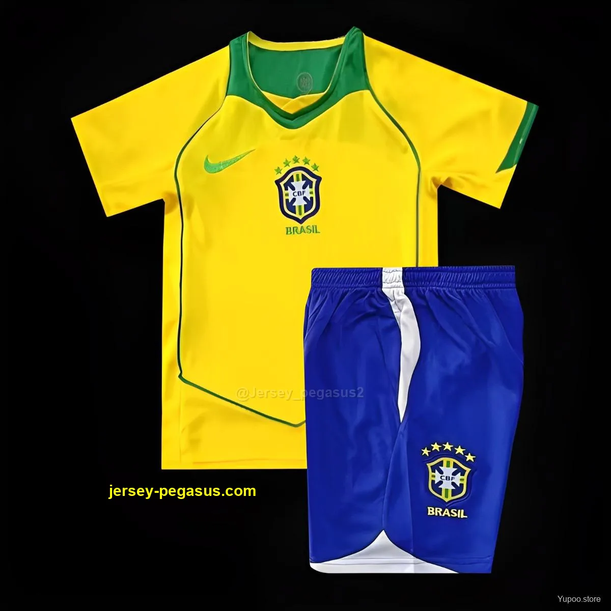 Retro 2004 Kids Brazil Home Jersey Retro 2004 Kids Brazil Home Jersey