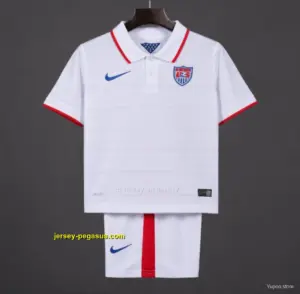 Retro 2014 Kids USA White Home Jersey