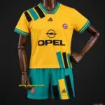 Retro Kids 19 Bayern Munich Away Yellow Jersey
