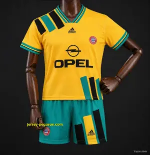Retro Kids 19 Bayern Munich Away Yellow Jersey
