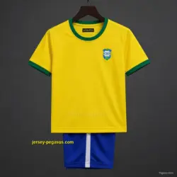 Retro Kids 1970 Brazil Yellow Jersey