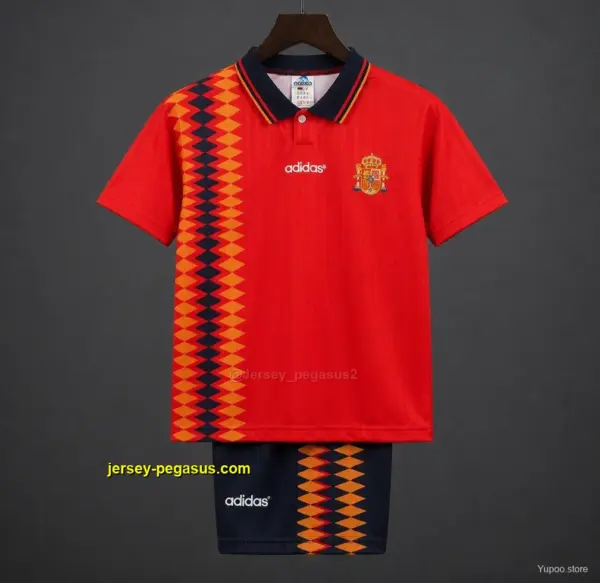Retro Kids 1994 Spain Home Jersey Retro Kids 1994 Spain Home Jersey