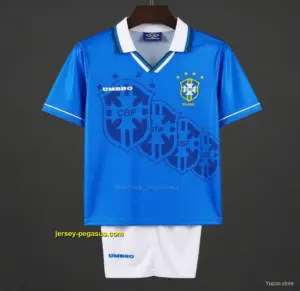 Retro Kids 1996 Brazil Away Jersey
