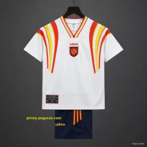 Retro Kids 1996 Spain Third WhiteJersey