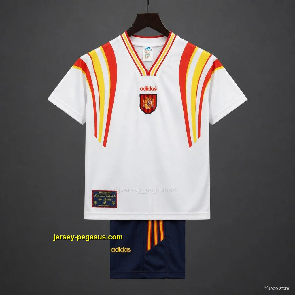 Retro Kids 1996 Spain Third WhiteJersey Retro Kids 1996 Spain Third WhiteJersey