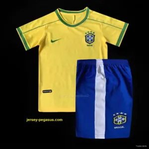Retro Kids 1998 Brazil Home Jersey