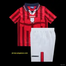 Retro Kids 1998 England Away Jersey
