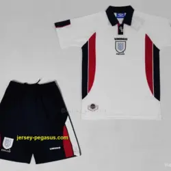 Retro Kids 1998 England Home Soccer Jersey