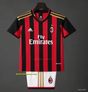 Retro Kids 20 AC Milan Home Soccer Jersey