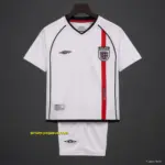 Retro Kids 2002 England Home Jersey