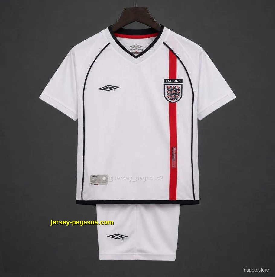 Retro Kids 2002 England Home Jersey Retro Kids 2002 England Home Jersey