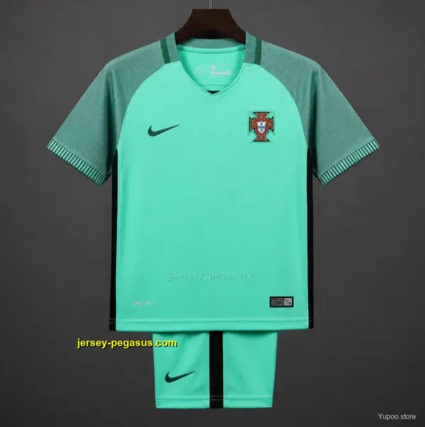 Retro Kids 2016 Portugal Away Green Jersey Retro Kids 2016 Portugal Away Green Jersey