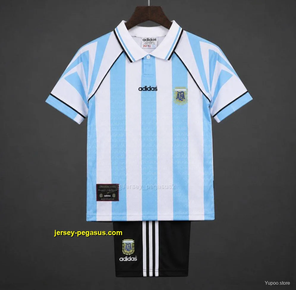 Retro Kids Argentina Home Jacquard Jersey Retro Kids Argentina Home Jacquard Jersey