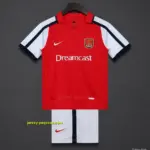 Retro Kids Arsenal Red & White Home Jersey