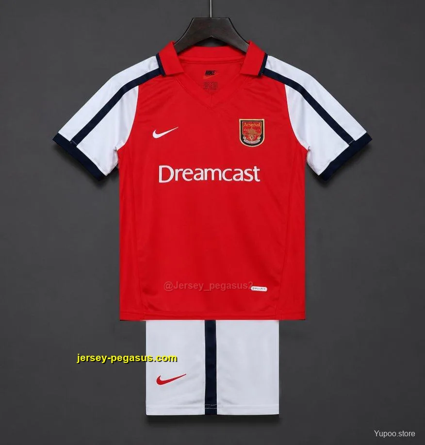 Retro Kids Arsenal Red & White Home Jersey Retro Kids Arsenal Red & White Home Jersey