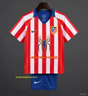 Retro Kids Atletico Madrid Home Jersey