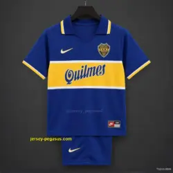 Retro Kids Boca Juniors Home Jersey