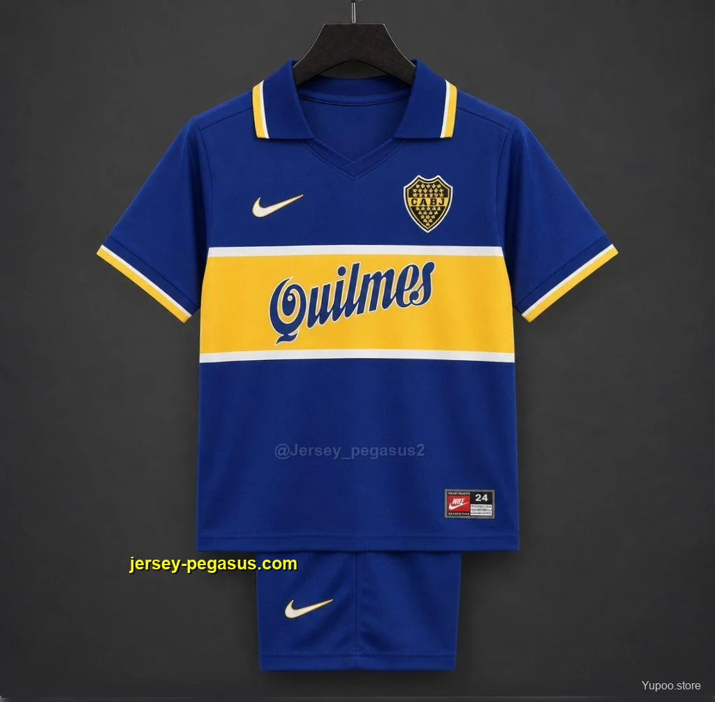 Retro Kids Boca Juniors Home Jersey Retro Kids Boca Juniors Home Jersey