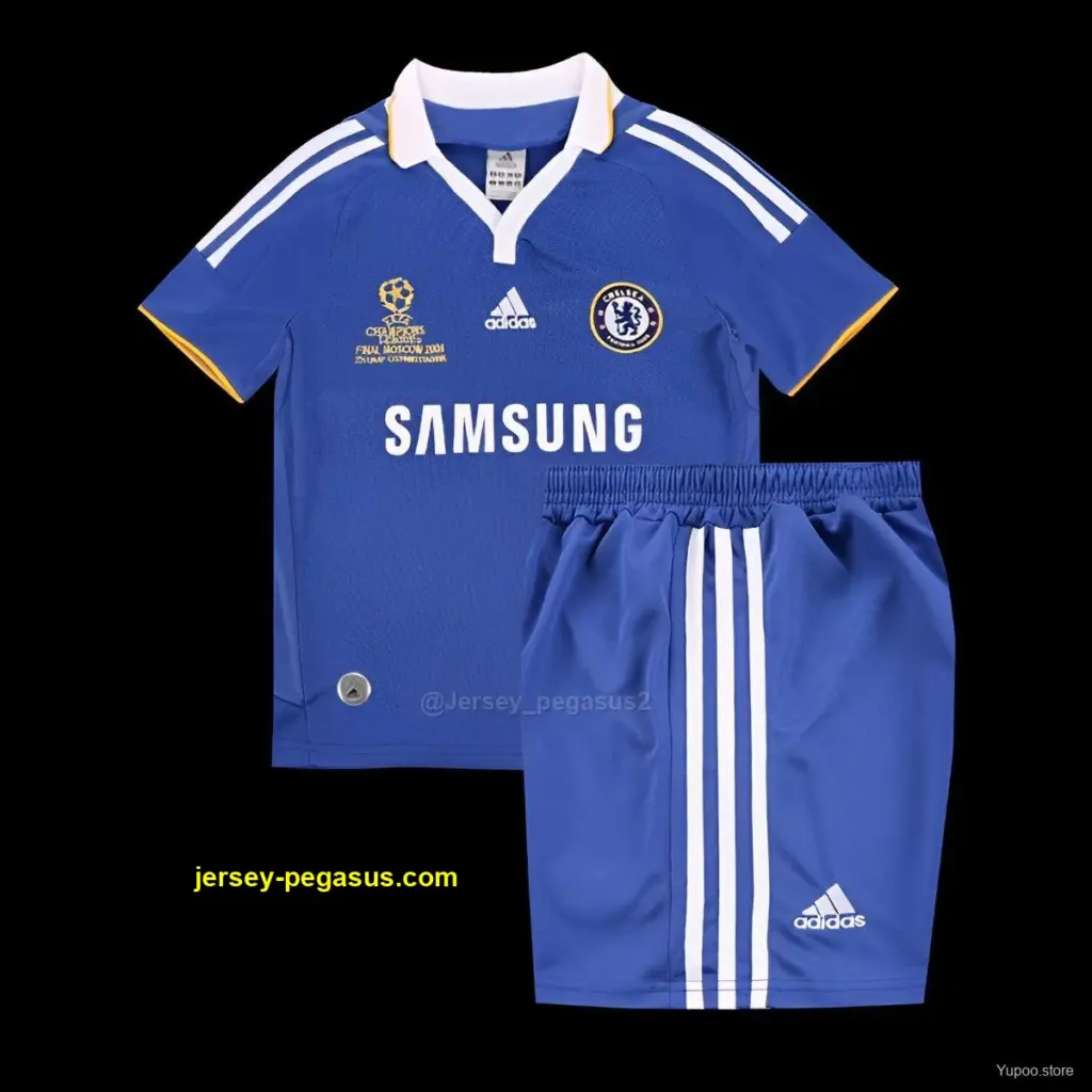Retro Kids Chelsea Home Champion Jersey