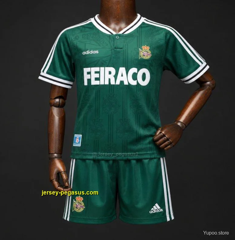Retro Kids Deportivo de La Coruna Away Green Jersey Retro Kids Deportivo de La Coruna Away Green Jersey