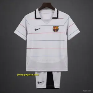 Retro Kids FC Barcelona Away Grey Jersey