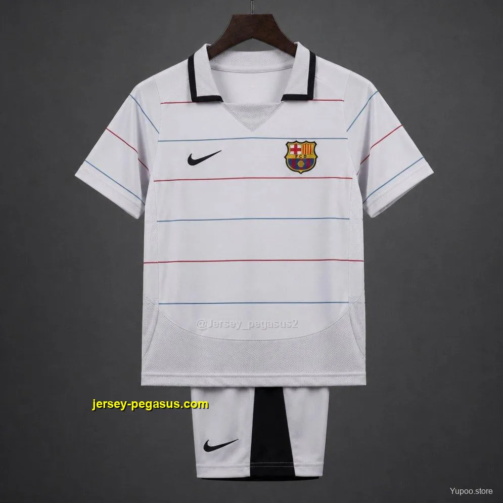 Retro Kids FC Barcelona Away Grey Jersey Retro Kids FC Barcelona Away Grey Jersey