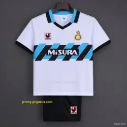 Retro Kids Inter Milan White & Blue Away Jersey