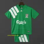 Retro Kids Liverpool Away Green Jersey