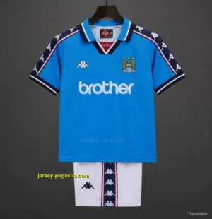 Retro Kids Manchester City Home Jersey