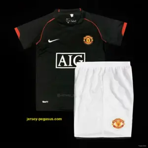 Retro Kids Manchester United Away Black Jersey