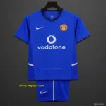Retro Kids Manchester United Blue Third Jersey