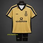 Retro Kids Manchester United Centenary Golden Reversible Jersey