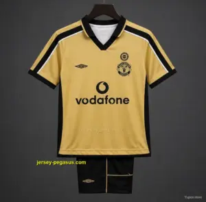Retro Kids Manchester United Centenary Golden Reversible Jersey