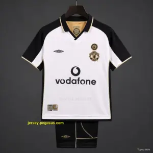 Retro Kids Manchester United Centenary White Reversible Jersey