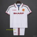 Retro Kids Manchester United White Commemorative Jersey
