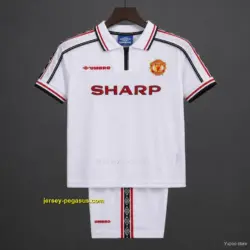Retro Kids Manchester United White Commemorative Jersey