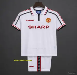 Retro Kids Manchester United White Commemorative Jersey