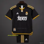 Retro Kids Real Madrid Away Black Jersey