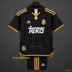 Retro Kids Real Madrid Away Black Jersey