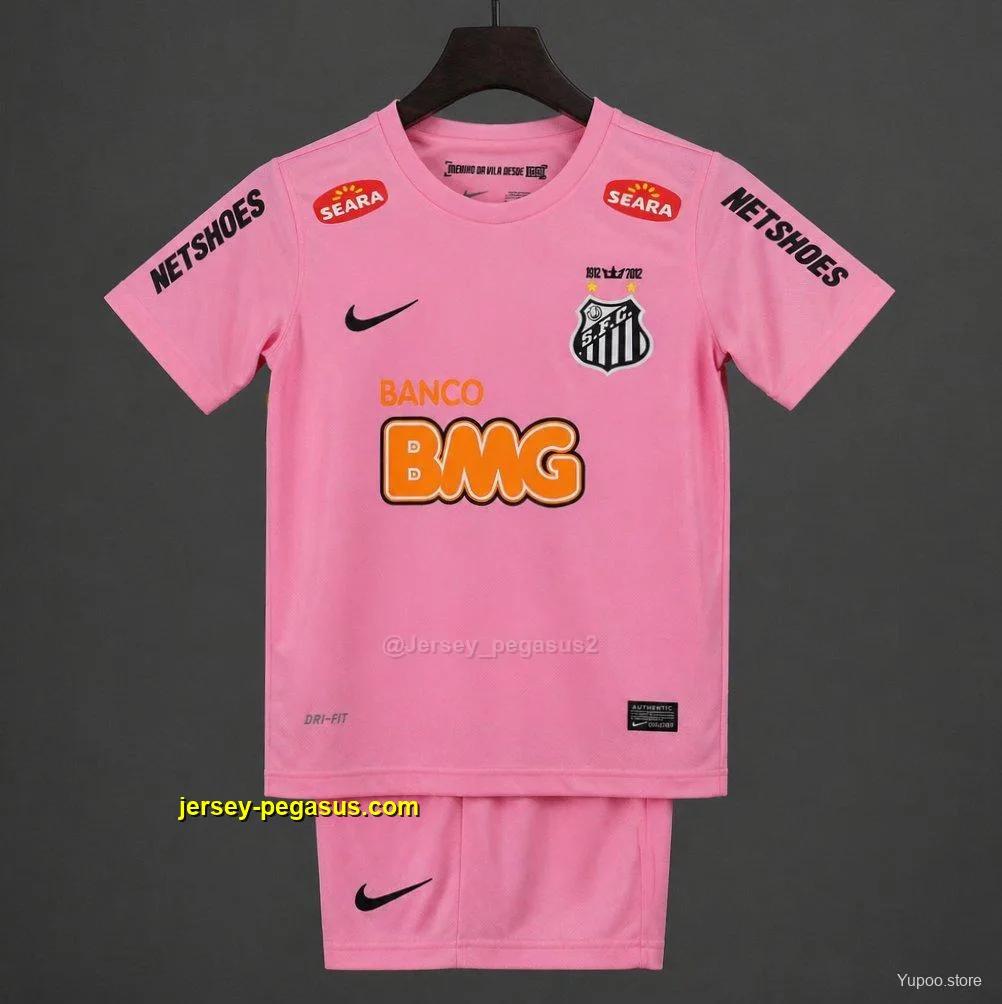 Retro Kids Santos Away Pink Jersey Retro Kids Santos Away Pink Jersey