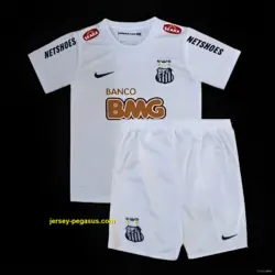 Retro Kids Santos Home White Jersey