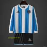 Retro 1998 Kids Argentina Home Long Sleeve Jersey